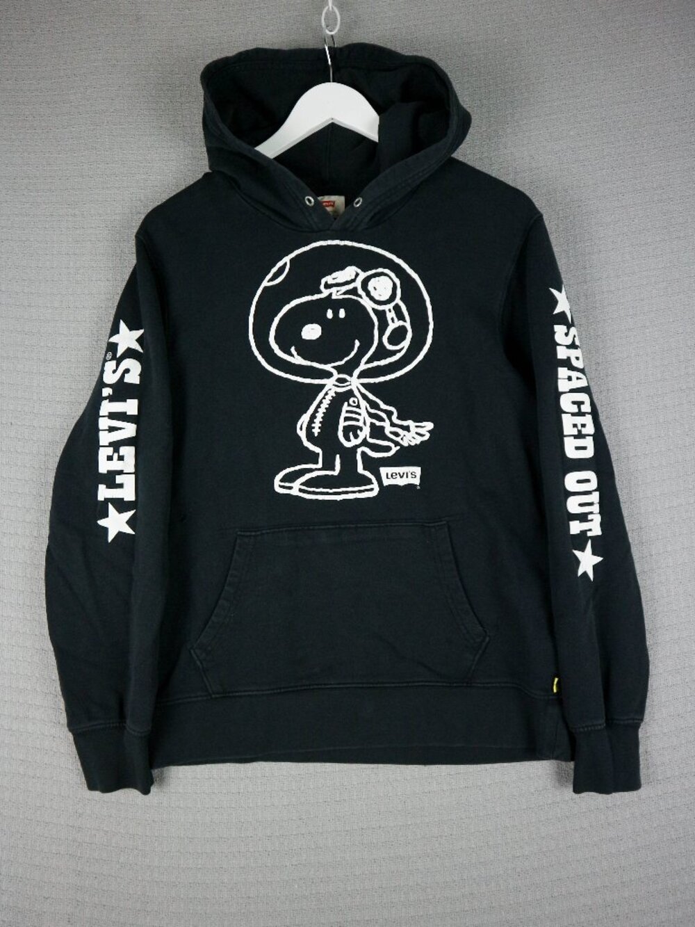 Levi's x Charley Brown Peanuts Snoopy Black Pullover Cotton Hoodie Medium